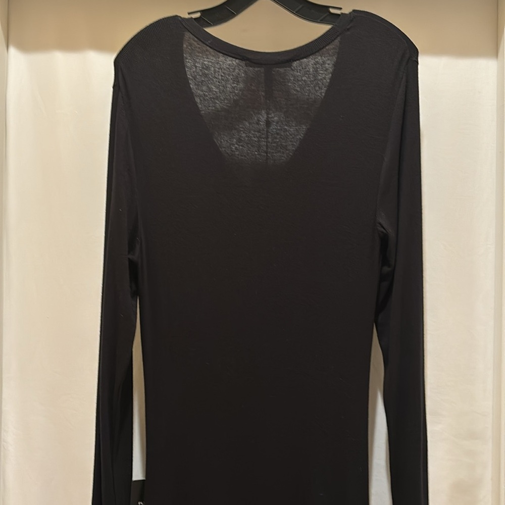 NWT BCBGMAXAZRIA “TIFFANY” ELEGANT BLACK LONG BLACK DRESS LONG SLEEVE- Large - Picture 10 of 14